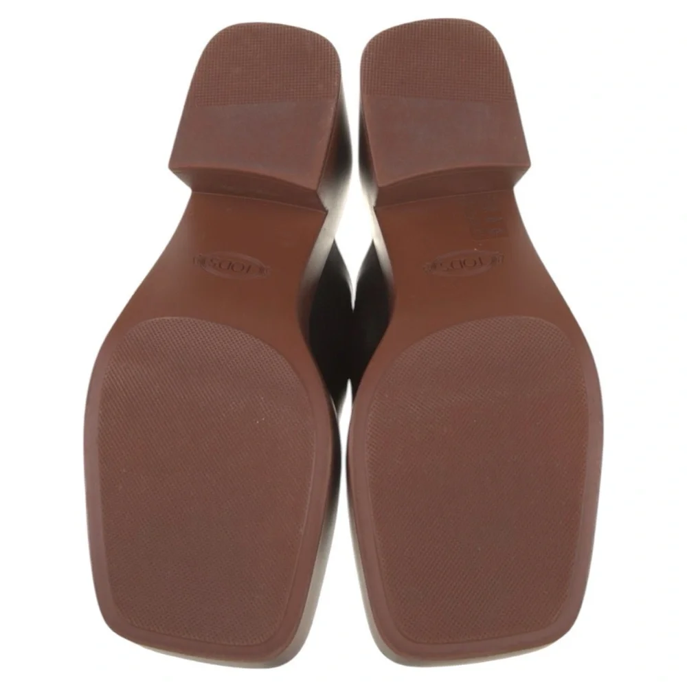 Tod’s | 80mm Leather Platform Mules in Black - Size IT 39 - Picture 6 of 6